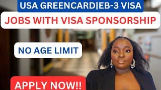 USA VISA JOBS| MOVE WITH FAMILY |VISA SPONSORSHIP AVAILABLE |APPLY NOW!