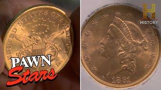 Pawn Stars: $34,000 For Rare 1861 Gold Coin (Season 3)