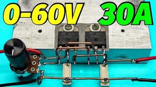 How To Make Powerful Adjustable Power Supply 0-60V 30A