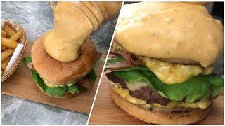 CHEESE BOMB BURGER | ASMR CHEESE SAUCE BURGER RECIPE | RAMADAN IFTAR 2020 | HD