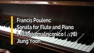 Piano part- Poulenc, Sonata for Flute and Piano, I. Allegro malinconico, =78