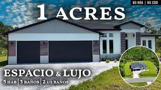 Espacio, Lujo & Confort Casa a ESTRENAR con MÁS de 1 ACRES de Terreno en Orlando, FL SIN HOA/CDD