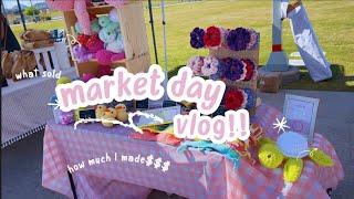 market day vlog!! How much $$ I made, what sold, etc