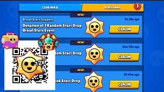 FREE GIFT  QR CODE 12 STARR DROPS BRAWL STARS  #BRAWLSTARS