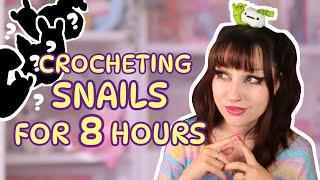 How Many FALL SNAILS Can I Crochet in 8 HOURS? | Pattern Testing the Viral Snails  | Shaiyeh