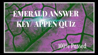 EMERALD ANSWER KEY, #100 % PASSED