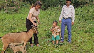 The mother and daughter took the money the engineer gave them to buy three goats to raise.