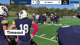 St. John’s Catholic Prep vs SP Varsity Football