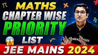 JEE MAIN 2024: Chapter Wise PRIORITY LIST For Maths  Complete Chapters Weightage Details 