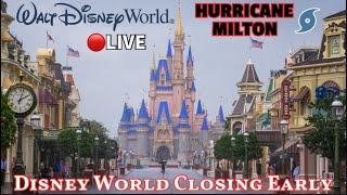 LIVE: WALT DISNEY WORLD Braces For HURRICANE MILTON! Disney Parks Close Early! #disney #milton #wdw