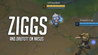 Ziggs and Nasus Bot Lane ft. Drututt