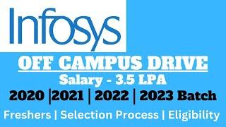 Infosys Off Campus Drive for 2021/2022/2023 Batch | Infosys Recruitment 2023|Infosys System Engineer