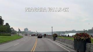 Driving Niagara Falls 4K - Skyscrapers _ Waterfalls - Driving Downtown. ZH Travellers