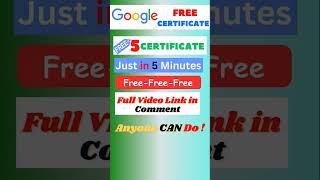 Google Free Certificate Course 2023 | Google FreeCourse  with Certificate | Online Free Certificate