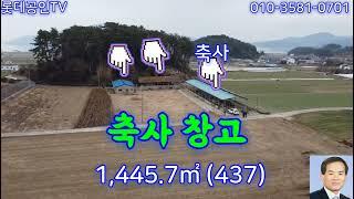 NO.538번. 축사 허가는 하늘별따기, 축사 창고 토지합계 1445.7㎡(437) 건물 595.55㎡(180) 몽땅1억