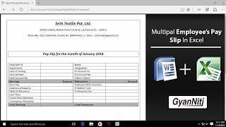 How to make Multiple payment slip in One Click | Multi Pay Slip/ Salary Slip Template