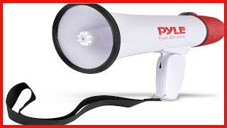 Pyle Megaphone Speaker PA Bullhorn - Built-in Siren & LED Lights