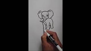 How to draw three types of elephants#drawings #animals