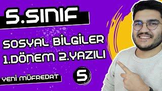 5.Sınıf Sosyal Bilgiler 1.Dönem 2.Yazılı | YENİ MÜFREDAT