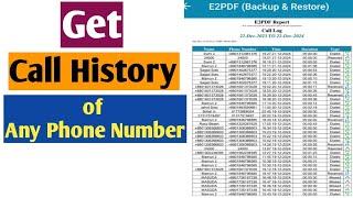 How to Get Call History of Any Phone Number