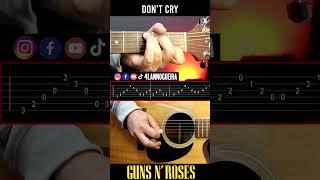 Dont' Cry - Guns N' Roses (Intro With Tabs) #shorts