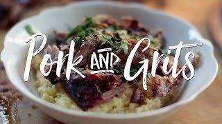 Whole Pork Shoulder & Cheese Grits Recipe