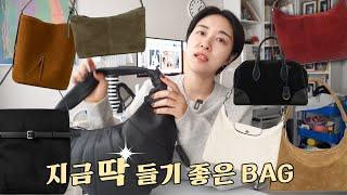 파산핑 주의보 BAG HAUL  가을겨울 이 가방이면 충분한데!? | 스웨이드 가방 추천 | 미니백부터 보부상까지 다 준비했지 | 르메르 스탠드오일 롱샴