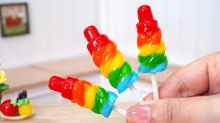 Yummy Lollipop  Tasty Miniature Rainbow Lollipop Candy Tutorial | 1000+ Miniature Mini Cakes Baking