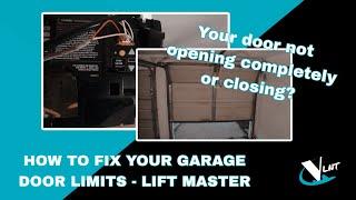 How To Adjust Your Garage Door Limits - Lift Master Opener