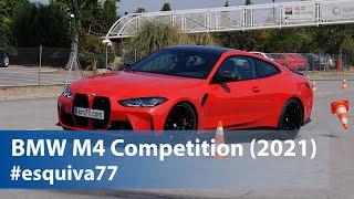 BMW M4 Competition Coupe 2021 - Maniobra de esquiva (moose test) y eslalon | km77.com