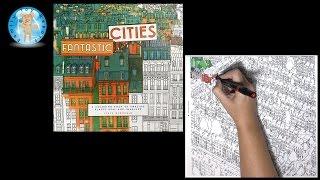 Fantastic Cities by Steve McDonald Adult Coloring Book Bremen Germany - Family Toy Report