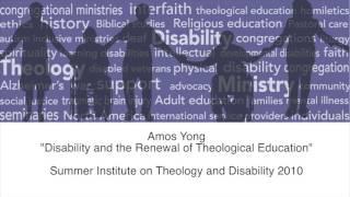 Disability and the Renewal of Theological Education