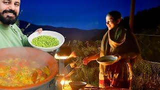 Khet ka Chholiya Pulao.. Cooking on Rocket Stove 