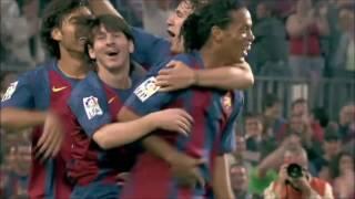 The first goal of Messi for "Barcelona". Первый гол Месси за "Барсел.ону"