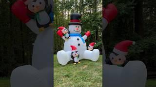2019 Gemmy Airblown Inflatable Home Depot 9.5ft Christmas Snowman With Penguins