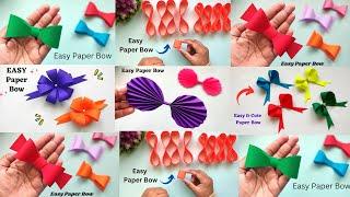 6 Easy & Amazing Bow using Paper | Top 6 Bow Out Of Paper | How to Make a Paper Bow Easy | DIY Bow