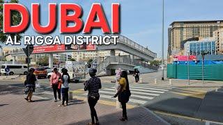 6pm Dubai UAE Walk: Glimpse of DEIRA Al Rigga "Union Overhead Footbridge" & DTPC (3.23.24: 4K-UHD)