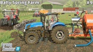 Bringing Water, Spreading Slurry & Sowing Canola│Bally Spring│FS 22│Timelapse#9