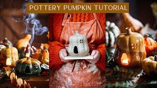 Making pottery pumpkins for incense this autumn -  Halloween is coming!