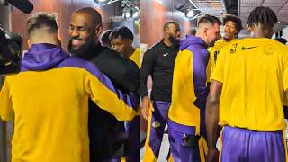 Luka Doncic's Reaction When James & Lakers Surprised Him for His Birthday before Game vs Clippers