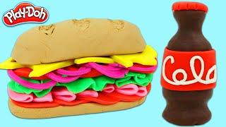 How to Make A Play Doh Sandwich And Cola Bottle!