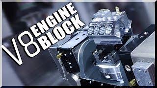 5-Axis CNC Machined V8 Engine Block!