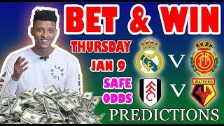 Football Prediction Today 09-01-2025 |  Betting tips Today | Mig predictions | Safe Investments