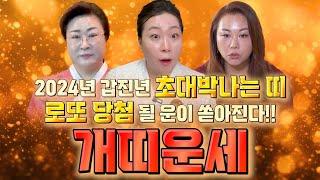 [2024년 갑진년 개띠 운세]하늘에서 큰 복이 내려와 대박난다! 2024년 크게 대박날수있다/58년생 70년생 82년생 94년생/67세 55세 43세 31세 개띠 총 운세