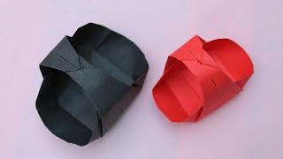 origami paper basket @tomatoTVofficial #origamiart #paperbasket#origami #viralvideo#viralshorts