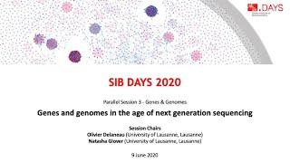 SIB Days 2020: Genes and genomes in the age of next generation sequencing