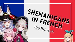 [Nijisani EN] Nina, Rosemi, & Reimu Talk Food in French (Featuing A Confused Pomu) ENG Sub