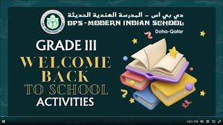 Grade III-Welcome Back to School Activities (2024-2025) | DPS Modern Indian School