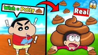 Anything Shinchan Write Became Real  || Funny Game Roblox 