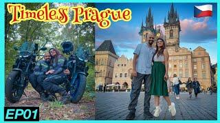 Historic & Vibrant Prague | Dresden to Czech Republic | Motovlog | Couple Ride #kiransachin